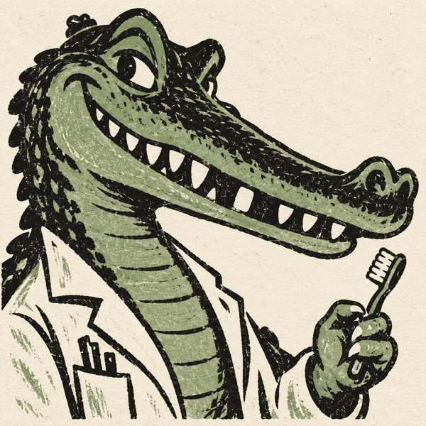 Gapjaw crocodile dentist